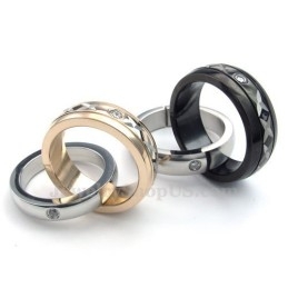 Collar Con Colgante De Titanio Para Parejas Con Anillos Entrelazados (Cadena Gratis)