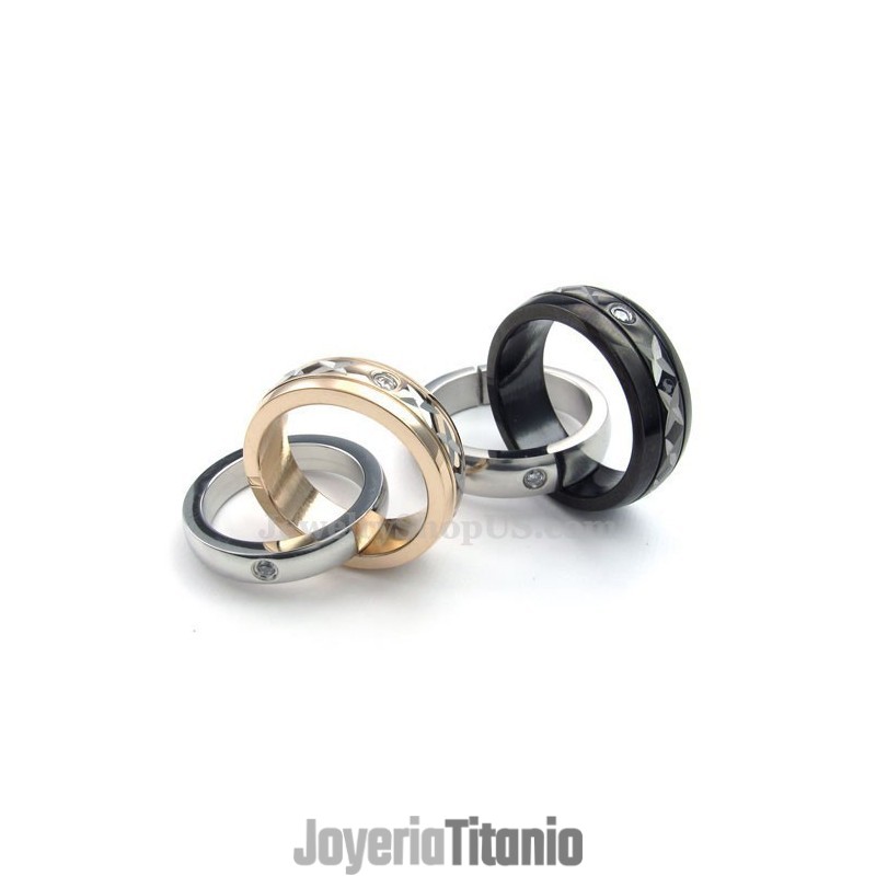 Collar Con Colgante De Titanio Para Parejas Con Anillos Entrelazados (Cadena Gratis) Collar Con Colgante De Titanio Para Parejas Con Anillos Entrelazados (Cadena Gratis)