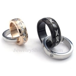 Collar Con Colgante De Titanio Para Parejas Con Anillos Entrelazados (Cadena Gratis)