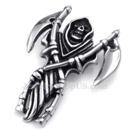 Collar De Titanio Con Colgante De La Parca (Cadena Gratis)