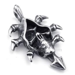 Impresionante Collar Con Colgante De Calavera De Titanio (Cadena Gratis)