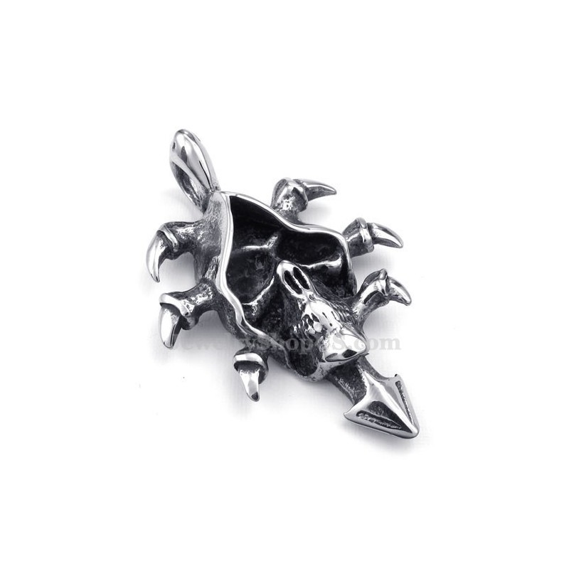 Impresionante Collar Con Colgante De Calavera De Titanio (Cadena Gratis)