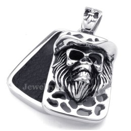 Collar Con Colgante De Calavera De Titanio (Cadena Gratis)