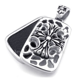 Collar Con Colgante De Cruz De Titanio Cards (Cadena Gratis)