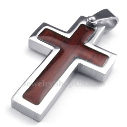 Collar Con Colgante De Cruz De Titanio (Cadena Gratis)