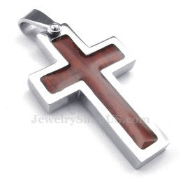 Collar Con Colgante De Cruz De Titanio (Cadena Gratis)