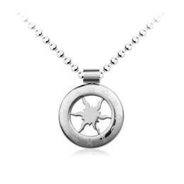 Colgante De Titanio Con Forma De Círculo Del Horóscopo (Cadena Gratis)