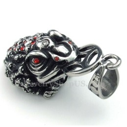 Collar Con Colgante De Sapo De Titanio (Cadena Gratis)