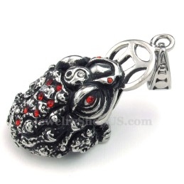 Collar Con Colgante De Sapo De Titanio (Cadena Gratis)