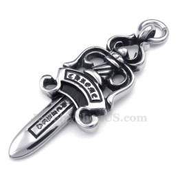 Collar Con Colgante De Espada De Titanio (Cadena Gratis)