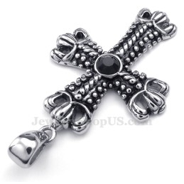 Collar Con Colgante De Cruz De Titanio (Cadena Gratis)