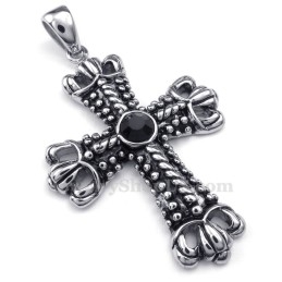 Collar Con Colgante De Cruz De Titanio (Cadena Gratis)
