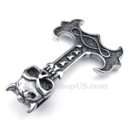 Collar Con Colgante De Martillo De Thor De Titanio (Cadena Gratis)