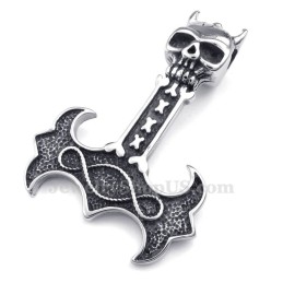 Collar Con Colgante De Martillo De Thor De Titanio (Cadena Gratis)