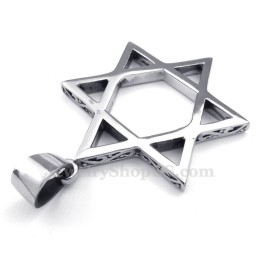 Collar Con Colgante De Titanio Con Personalidad De Estrella Hueca Para Hombre (Cadena Gratis)