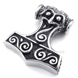 Collar Con Colgante De Titanio Del Martillo De Thor (Cadena Gratis)