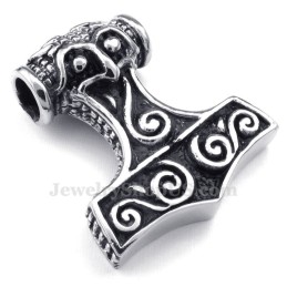 Collar Con Colgante De Titanio Del Martillo De Thor (Cadena Gratis)