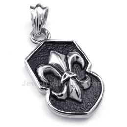Collar Con Colgante De Cruz De Titanio Con Flores (Cadena Gratis)