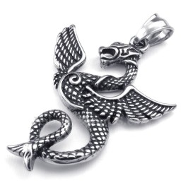 Collar Con Colgante De Pterosaurio De Titanio (Cadena Gratis)