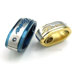 Collar Con Colgante De Titanio Azul Para Parejas (Cadena Gratis) (Un Par)