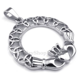Collar Con Colgante De Nudo Celta De Titanio (Cadena Gratis)