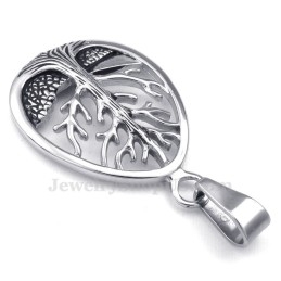 Collar De Titanio Con Colgante Del Árbol De La Vida (Cadena Gratis)
