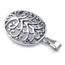 Collar De Titanio Con Colgante Del Árbol De La Vida (Cadena Gratis)