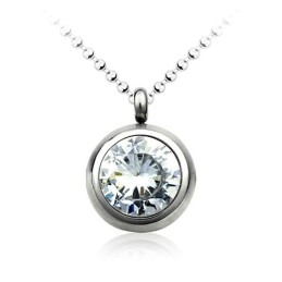 Colgante De Titanio De Moda Con Diamante - Cadena Gratis