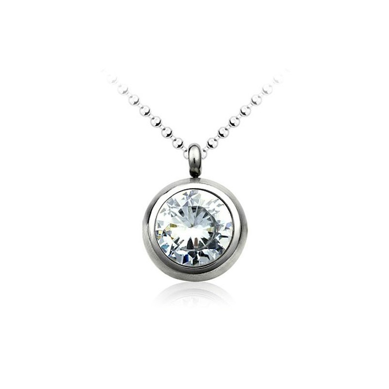 Colgante De Titanio De Moda Con Diamante - Cadena Gratis