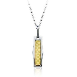 Nuevo Colgante De Titanio Dorado Con Cadena Gratis