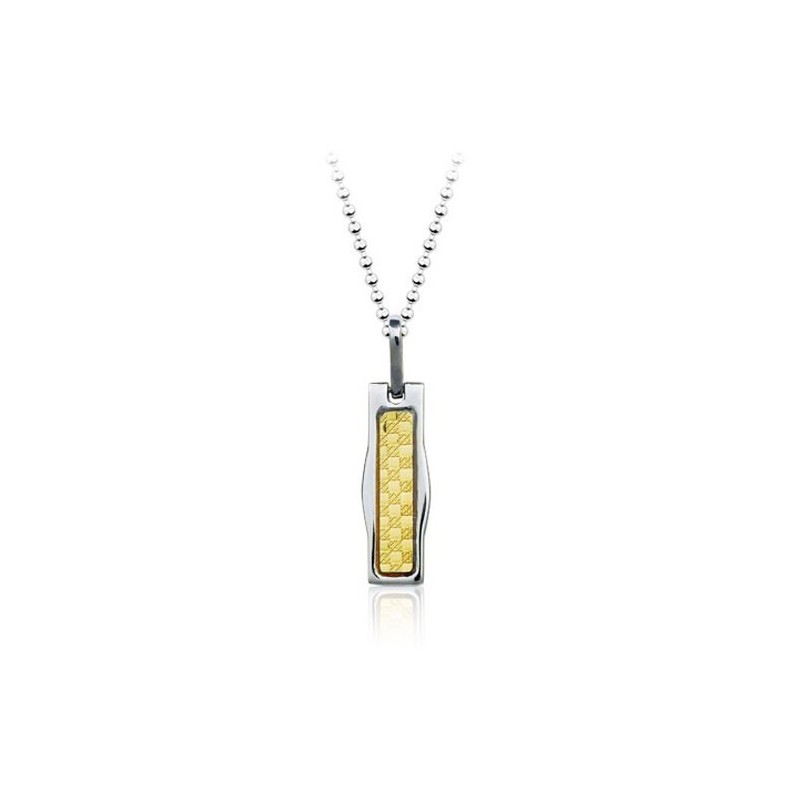 Nuevo Colgante De Titanio Dorado Con Cadena Gratis