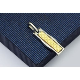 Nuevo Colgante De Titanio Dorado Con Cadena Gratis
