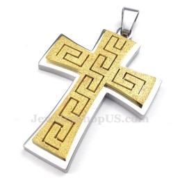Collar Con Colgante De Cruz De Titanio (Cadena Gratis)