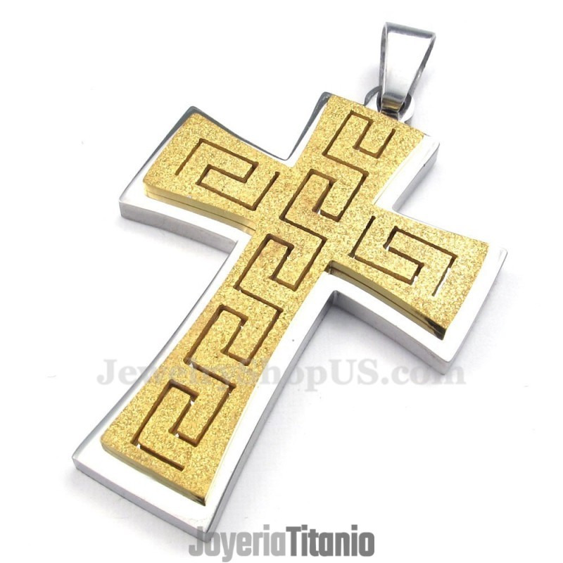 Collar Con Colgante De Cruz De Titanio (Cadena Gratis) Collar Con Colgante De Cruz De Titanio (Cadena Gratis)