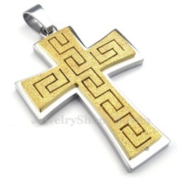 Collar Con Colgante De Cruz De Titanio (Cadena Gratis)