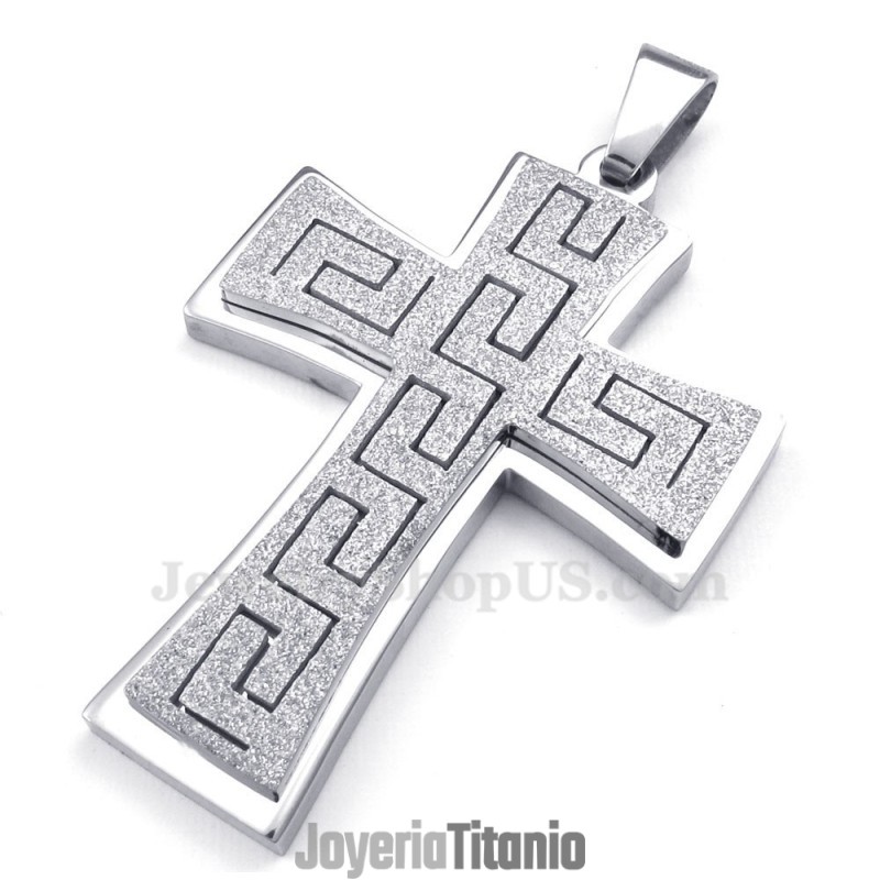 Collar Con Colgante De Cruz De Titanio (Cadena Gratis) Collar Con Colgante De Cruz De Titanio (Cadena Gratis)