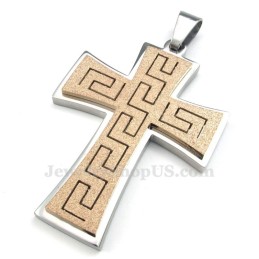 Collar Con Colgante De Cruz De Titanio (Cadena Gratis)