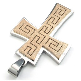 Collar Con Colgante De Cruz De Titanio (Cadena Gratis)
