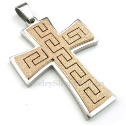 Collar Con Colgante De Cruz De Titanio (Cadena Gratis)