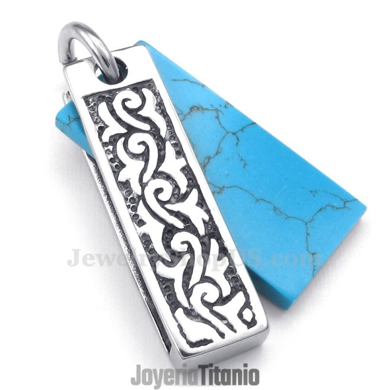 Collar Con Colgante De Piedra Verde De Titanio (Cadena Gratis)