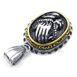 Collar Con Colgante De Manos Temblorosas De Titanio (Cadena Gratis)
