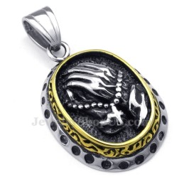 Collar Con Colgante De Manos Temblorosas De Titanio (Cadena Gratis)