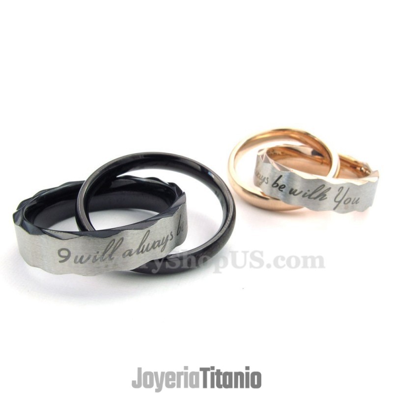 Exquisito Collar De Titanio Con Colgante De Círculos Entrelazados Para Parejas (Cadena Gratis) (Un Par)