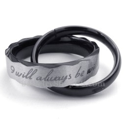 Exquisito Collar De Titanio Con Colgante De Círculos Entrelazados Para Parejas (Cadena Gratis) (Un Par)