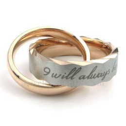 Exquisito Collar De Titanio Con Colgante De Círculos Entrelazados Para Parejas (Cadena Gratis) (Un Par)