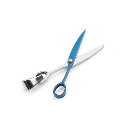 Colgante De Titanio De Moda Con Tijera Azul - Cadena Gratis