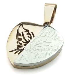 Collar Con Colgante De Mariposa De Titanio Para Parejas (Cadena Gratis) (Un Par)