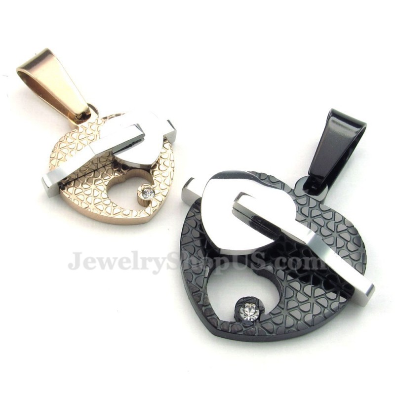 Collar Con Colgante De Doble Corazón De Titanio (Cadena Gratis) Collar Con Colgante De Doble Corazón De Titanio (Cadena Gratis)
