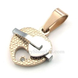 Collar Con Colgante De Doble Corazón De Titanio (Cadena Gratis)