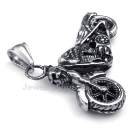 Collar Con Colgante De Motocicleta De Titanio (Cadena Gratis)